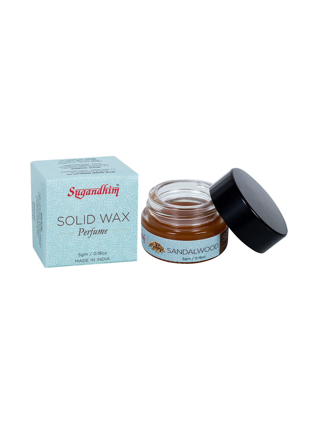 

Sugandhim Sandal Wax Perfume 5gm, Blue