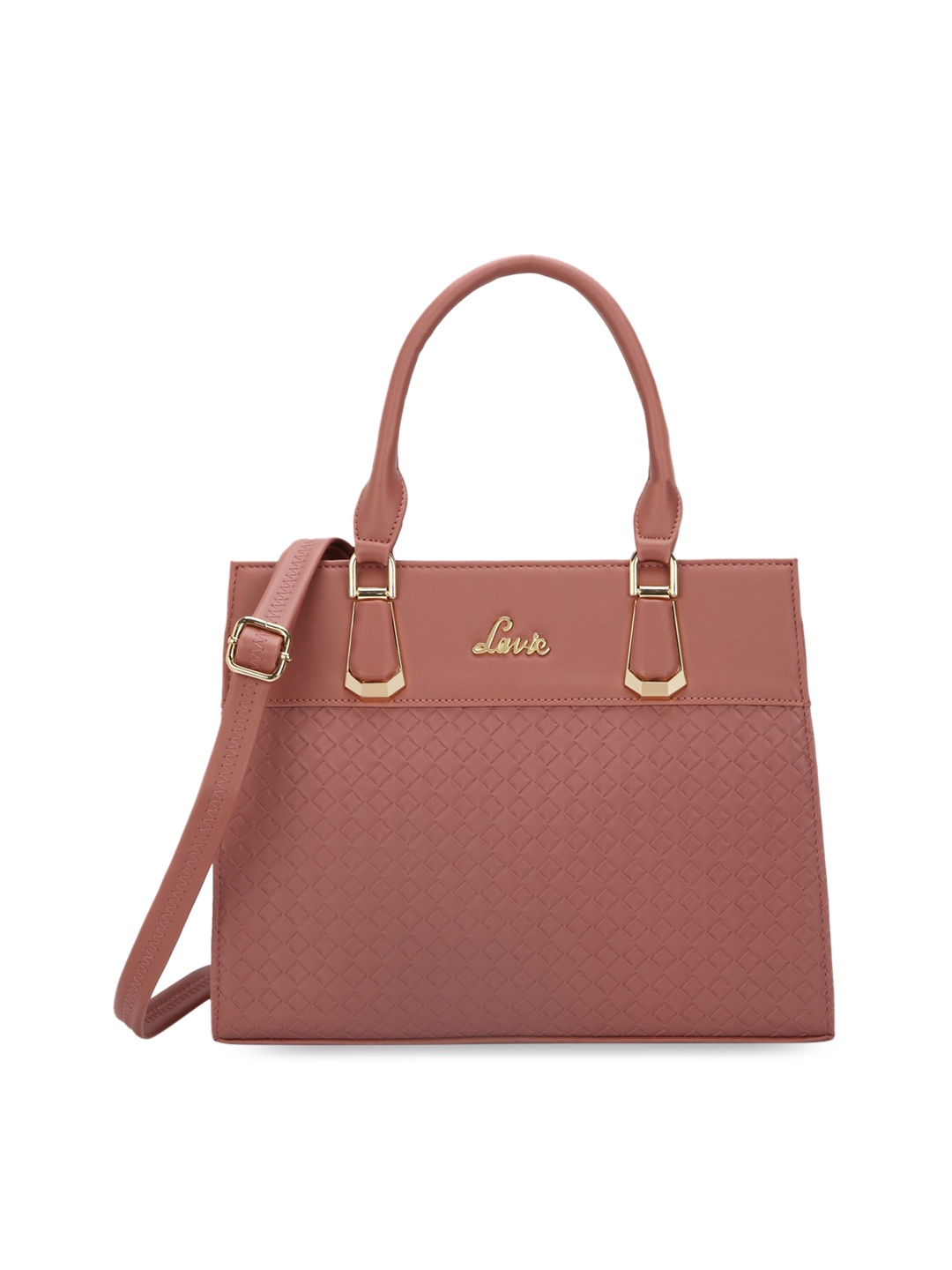

Lavie Textured Structured Handheld Bag, Pink
