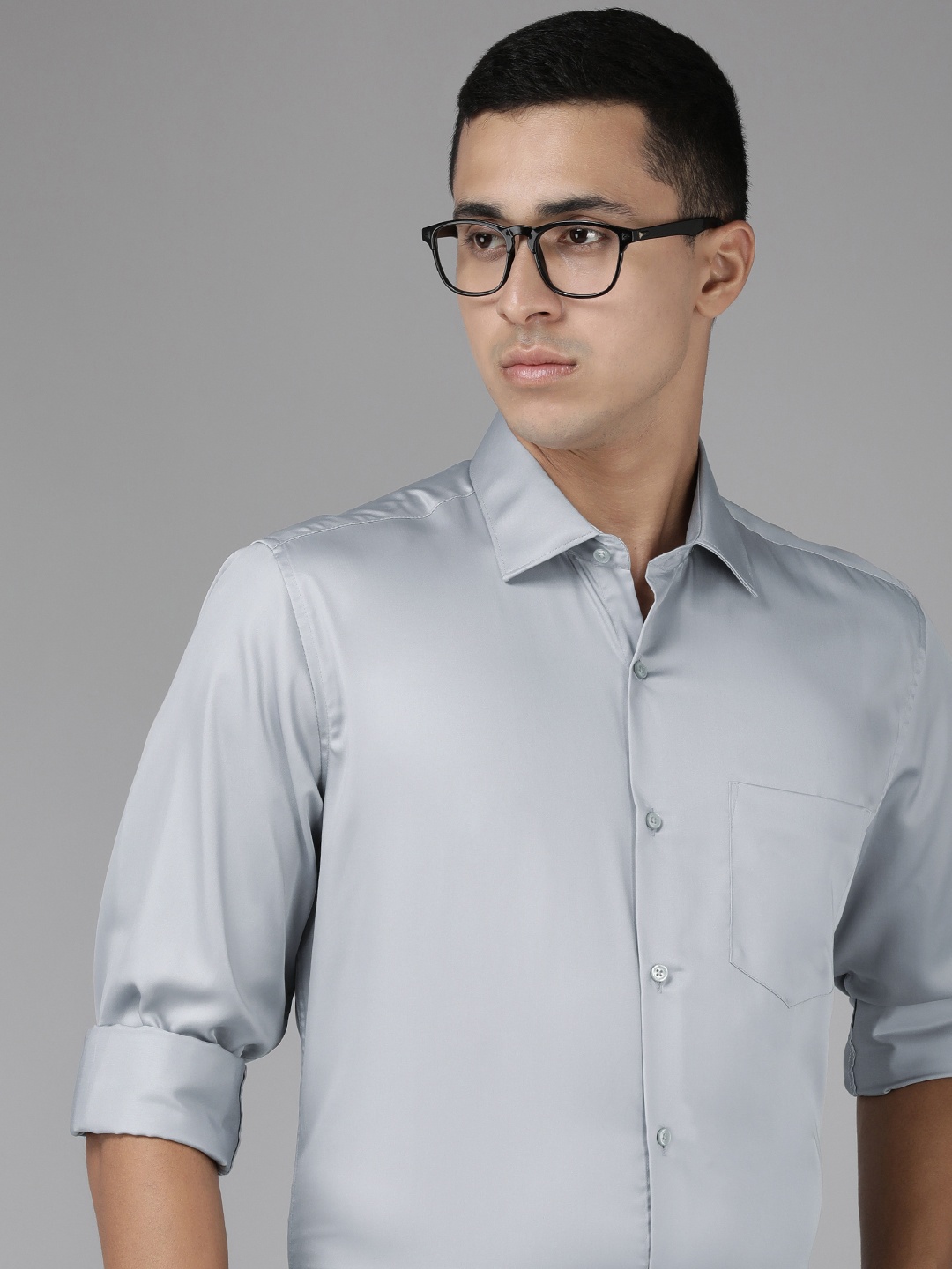 

Van Heusen Custom Fit Pure Cotton Formal Shirt, Grey