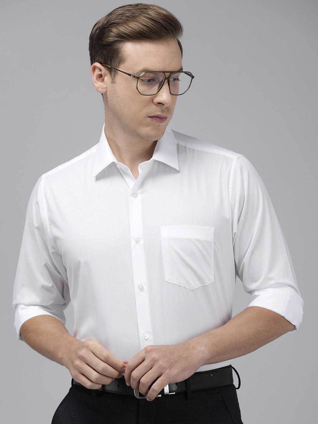 

Van Heusen Men Pure Cotton Opaque Formal Shirt, White
