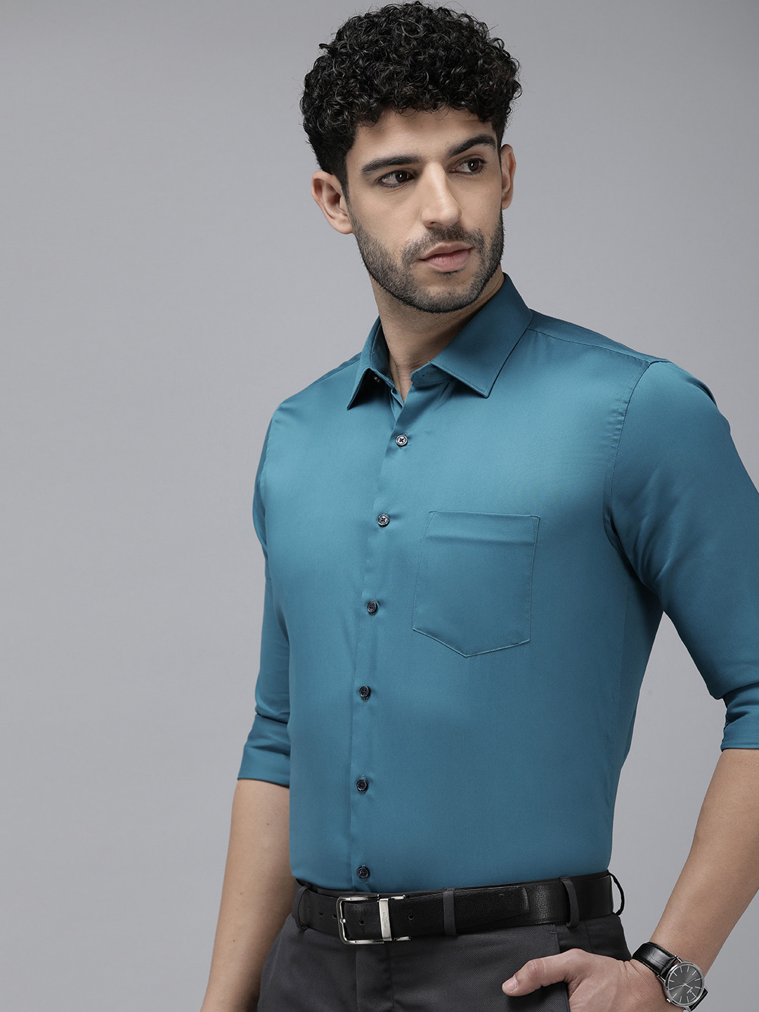 

Van Heusen Slim Fit Pure Cotton Formal Shirt, Teal