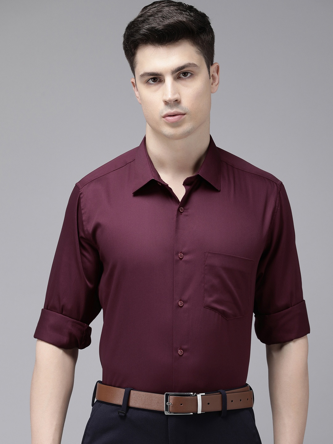 

Van Heusen Custom Pure Cotton Formal Shirt, Maroon