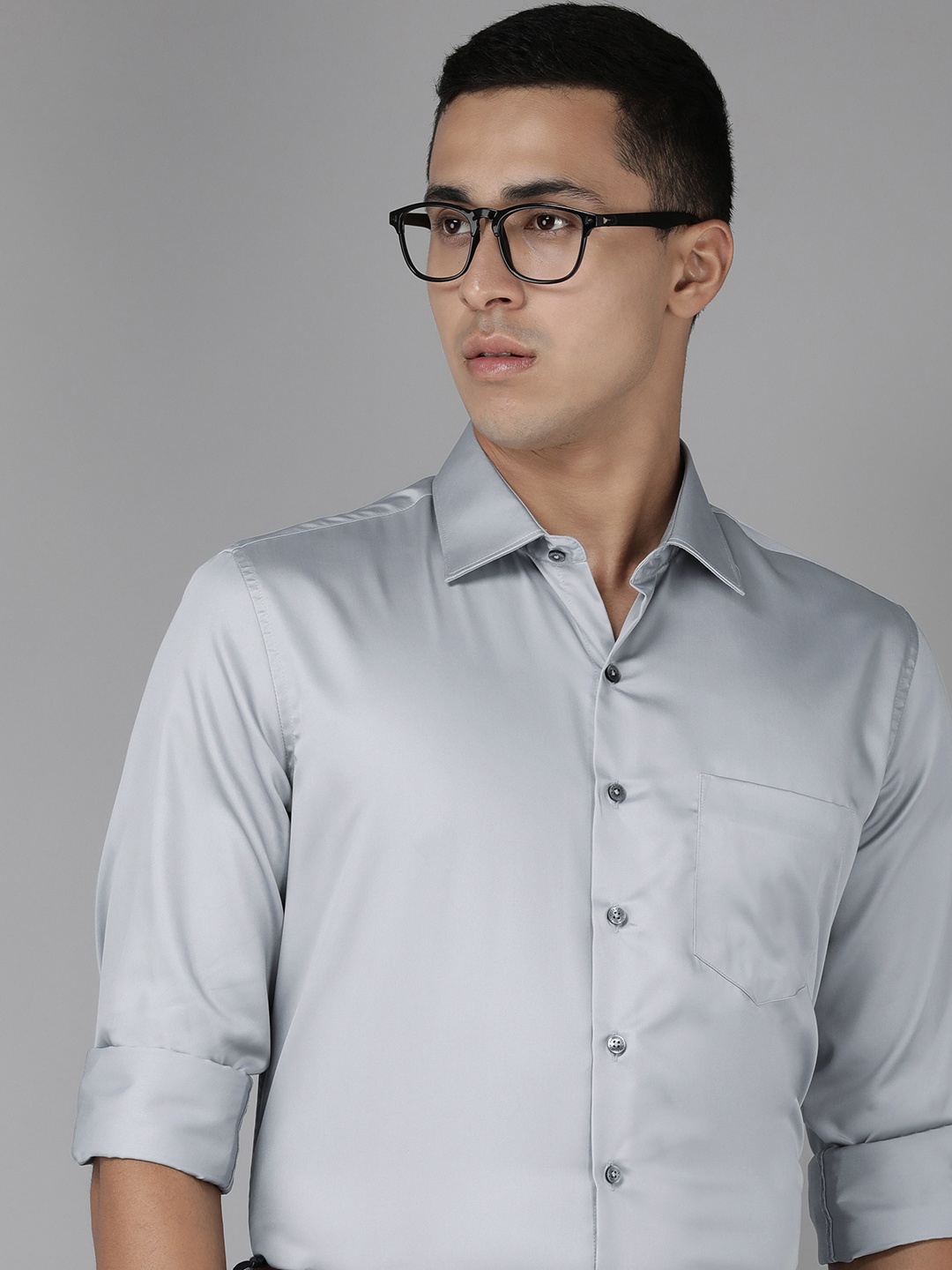 

Van Heusen Slim Fit Pure Cotton Formal Shirt, Grey