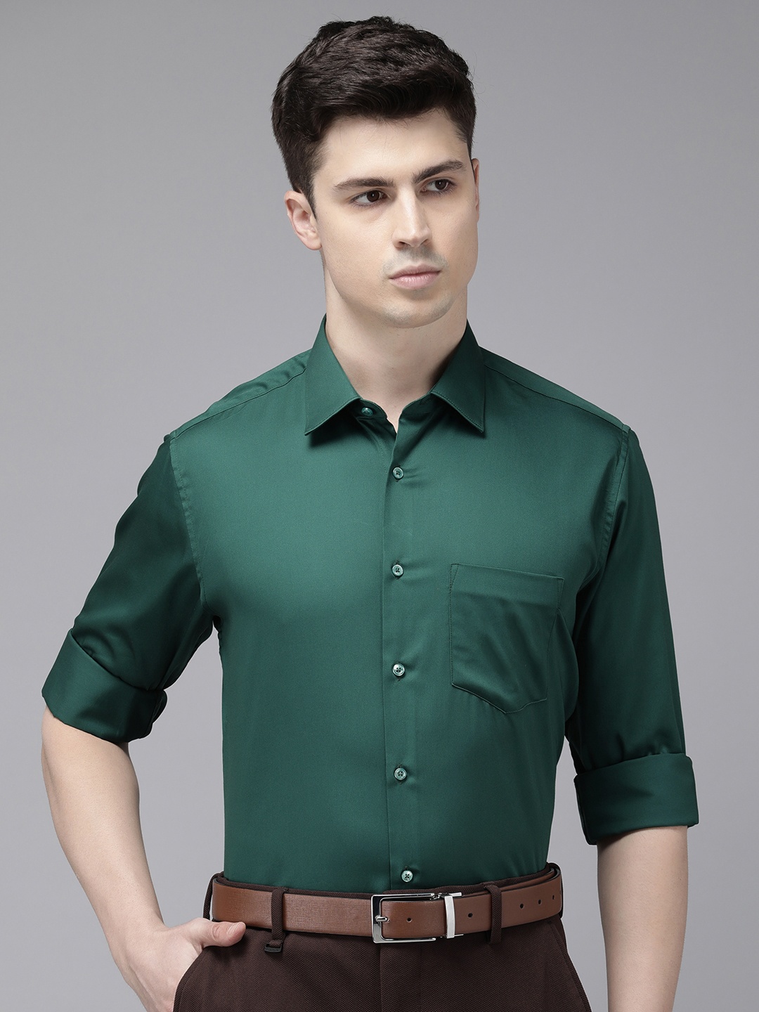 

Van Heusen Pure Cotton Comfort Formal Shirt, Green