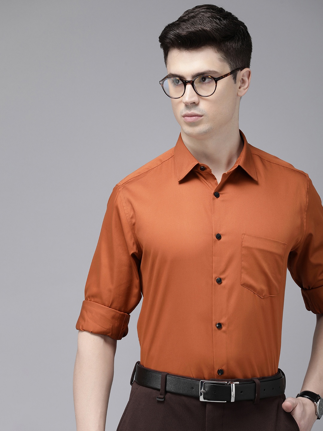 

Van Heusen Custom Pure Cotton Formal Shirt, Rust