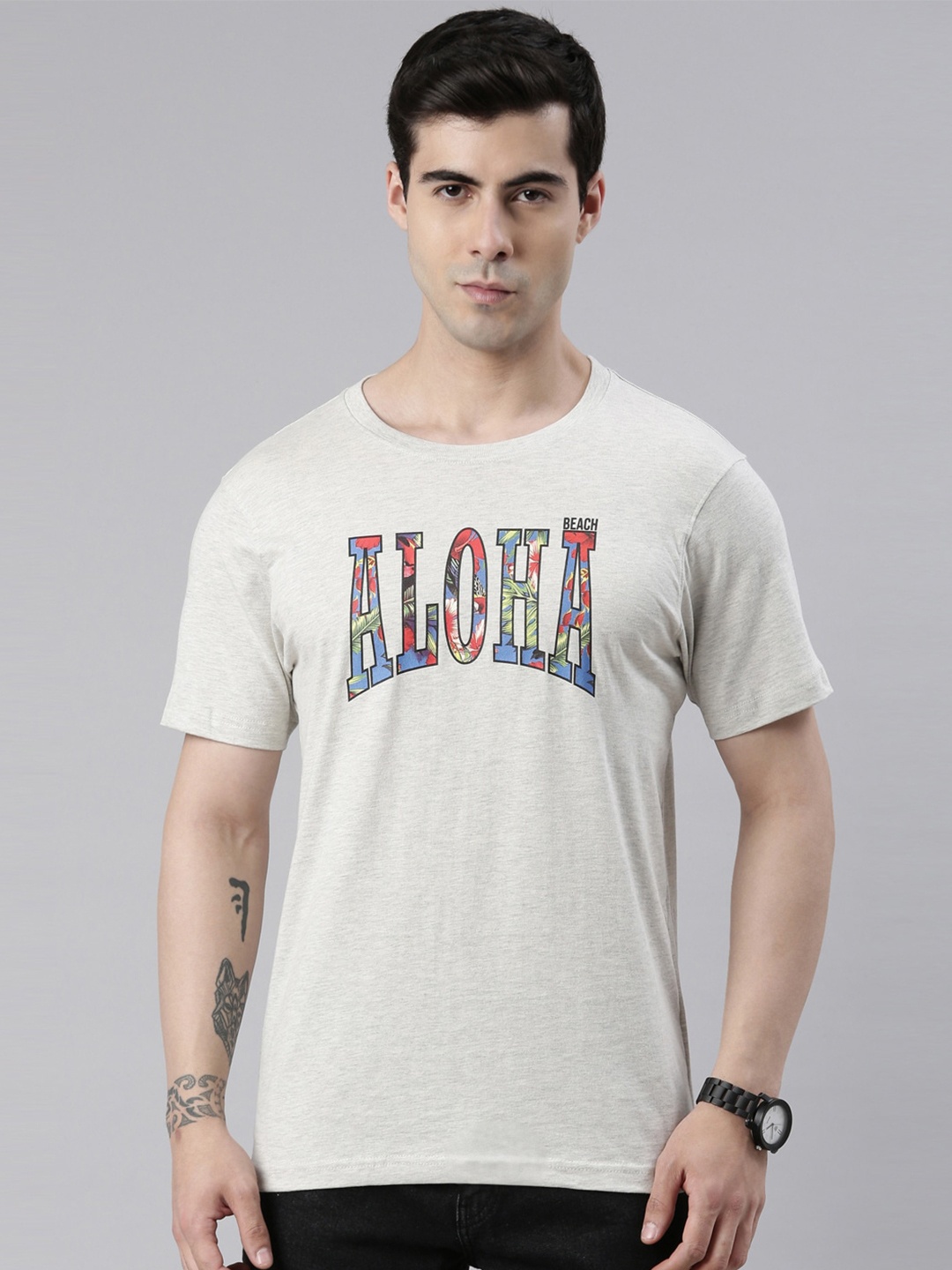 

DIXCY SCOTT Typography Printed Cotton T-shirt, Off white