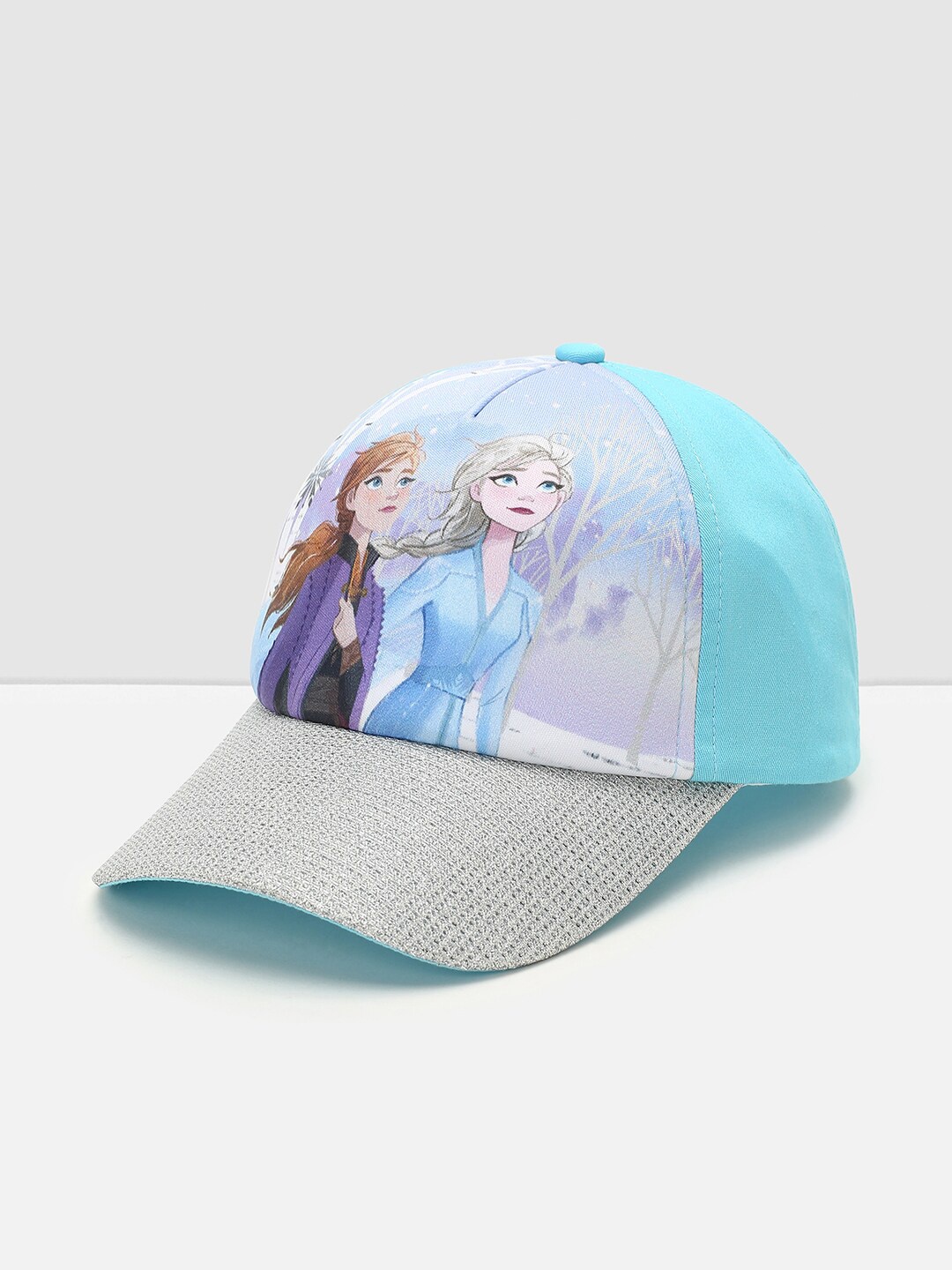 

max Girls Frozen Printed Pure Cotton Baseball Cap, Blue