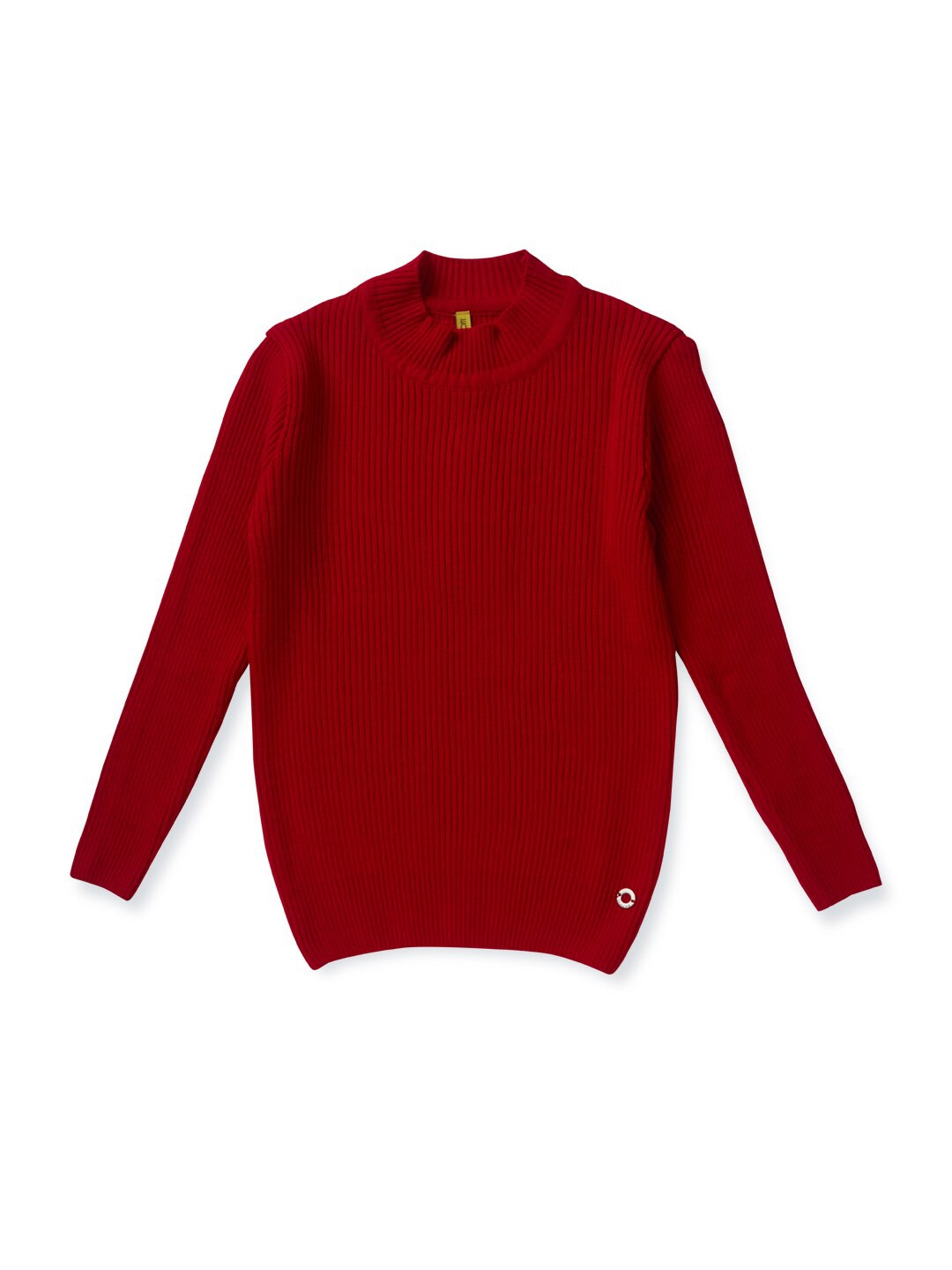 

Gini and Jony Girls Ribbed Cotton Pullover, Red