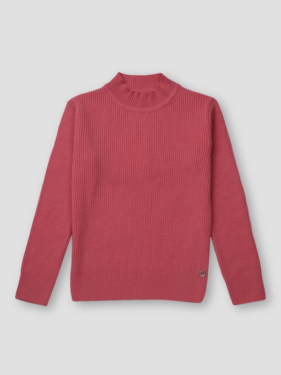

Gini and Jony Girls Ribbed Cotton Pullover, Red