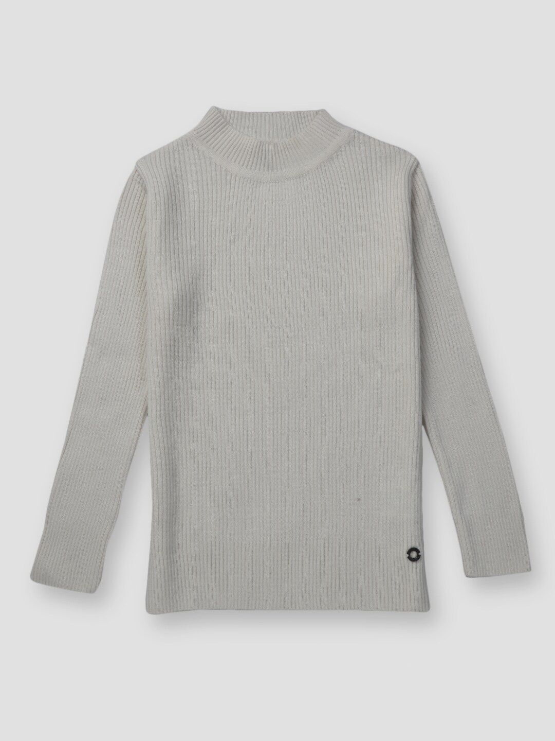 

Gini and Jony Girls Ribbed Cotton Pullover, Grey
