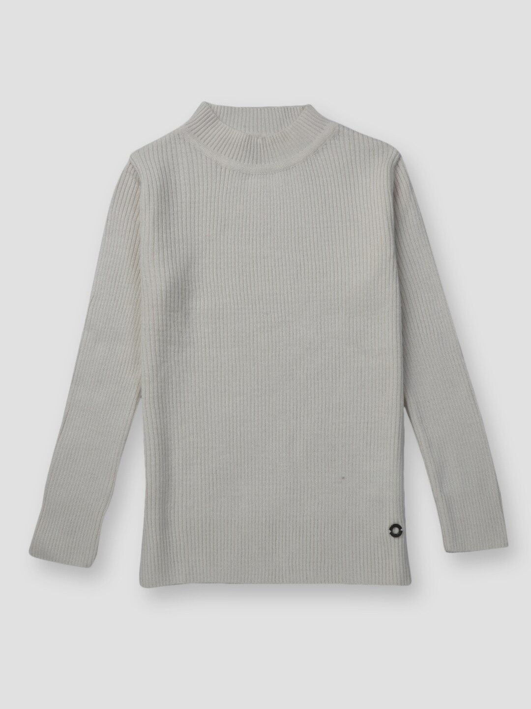 

Gini and Jony Girls Ribbed Cotton Pullover, Grey