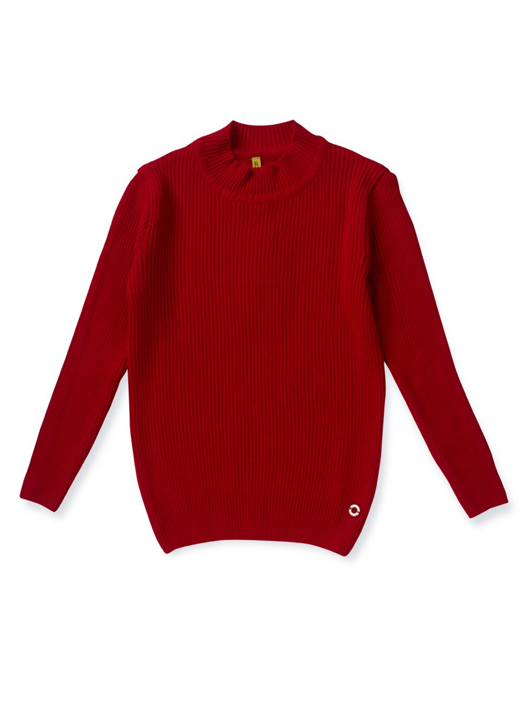 

Gini and Jony Girls Ribbed Cotton Pullover, Red
