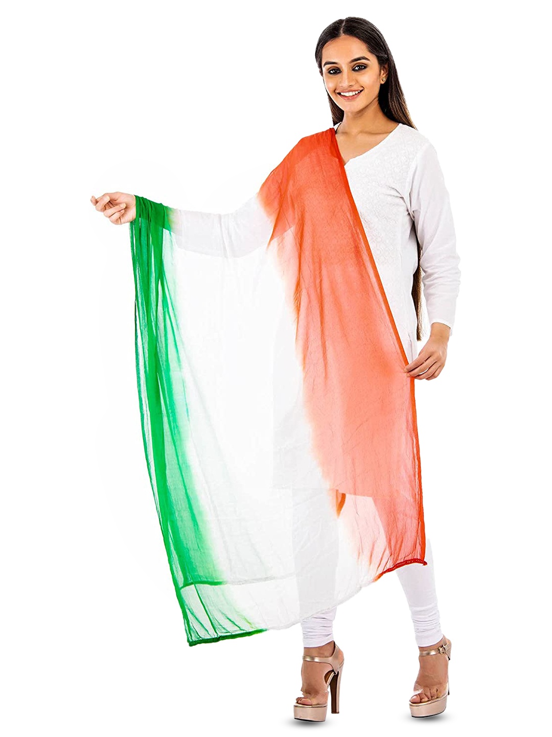 

APNISHA Colourblocked Dupatta, Orange