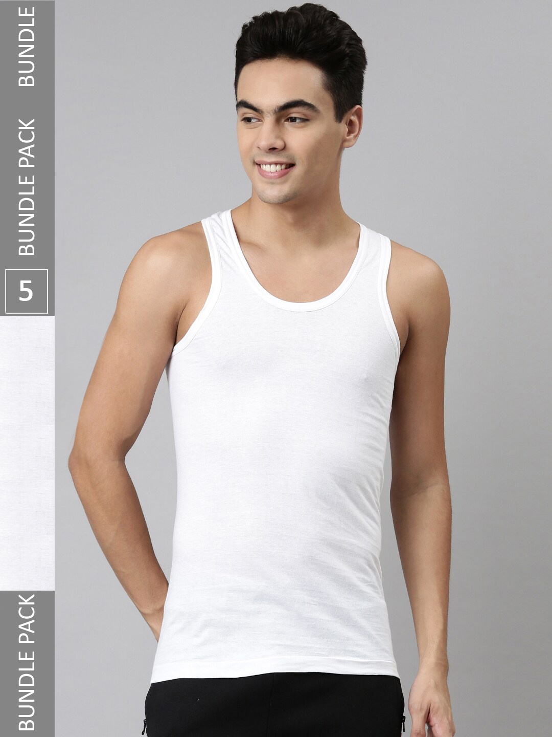 

DIXCY JOSH Pack Of 5 Assorted Cotton Basic Vests