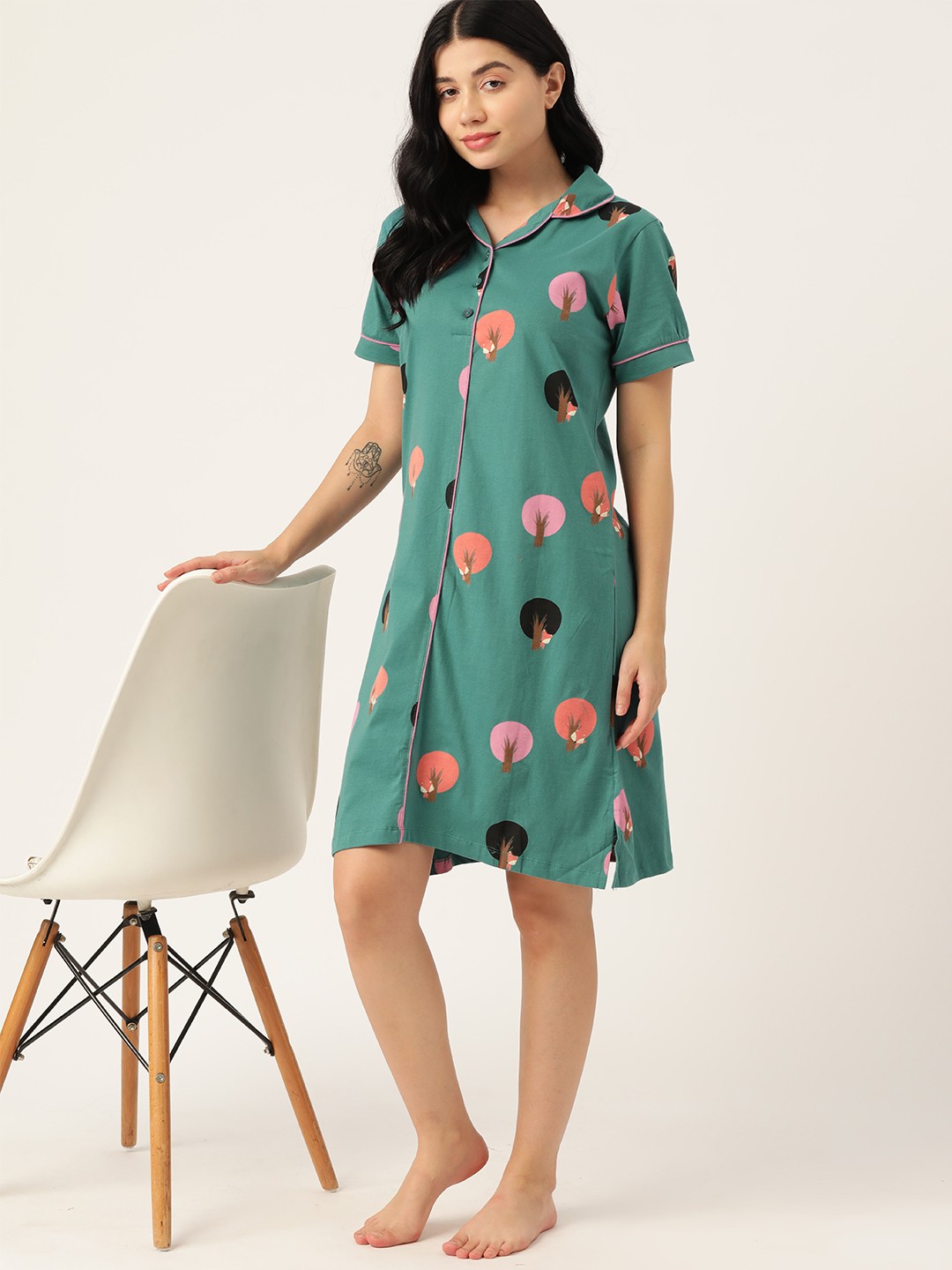 

ETC Printed Nightdress, Green