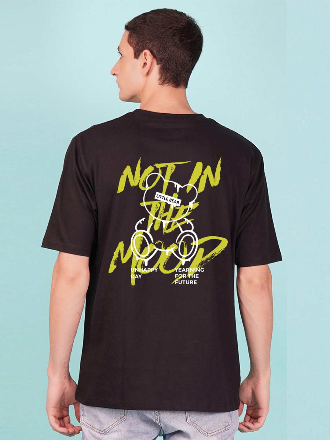 

NUSYL Round Neck Oversized T-shirt, Black