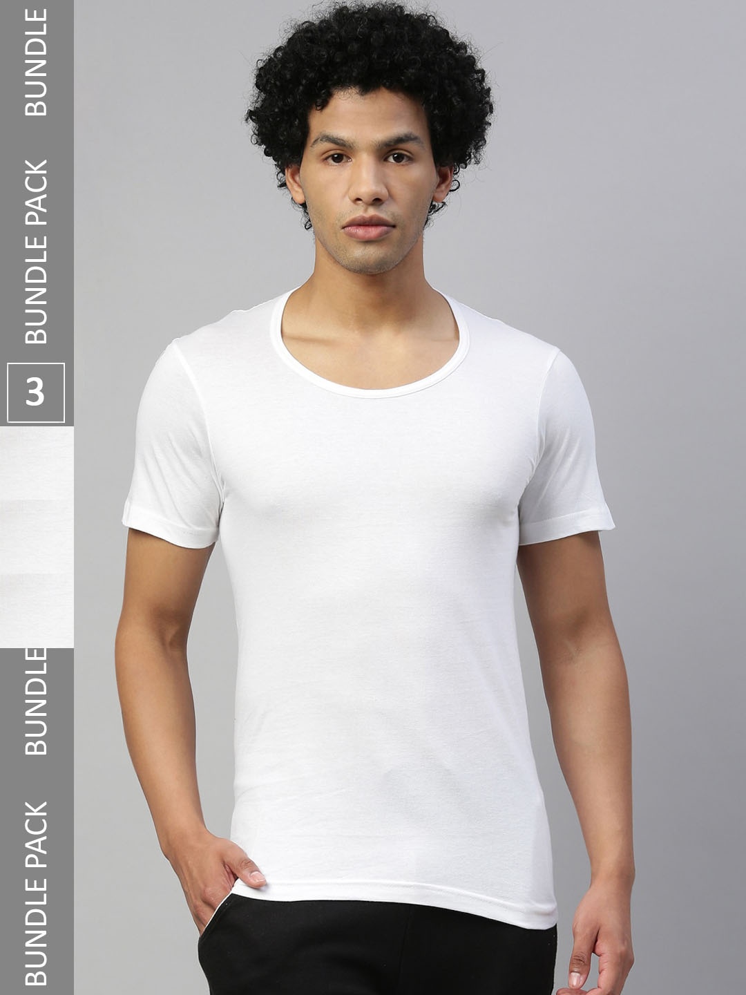 

DIXCY SCOTT MAXIMUS Pack Of 3 Assorted Cotton Anti Microbial Basic Vests