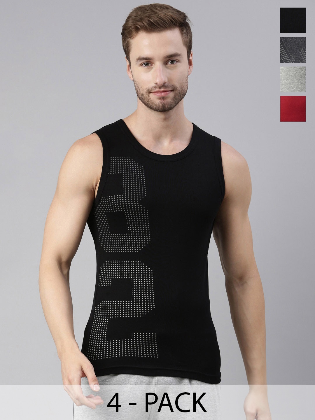 

DIXCY SCOTT MAXIMUS Pack Of 3 Ribbed Sleeveless Smart Wash Advance Moisture Vest MAXGV-008, Assorted