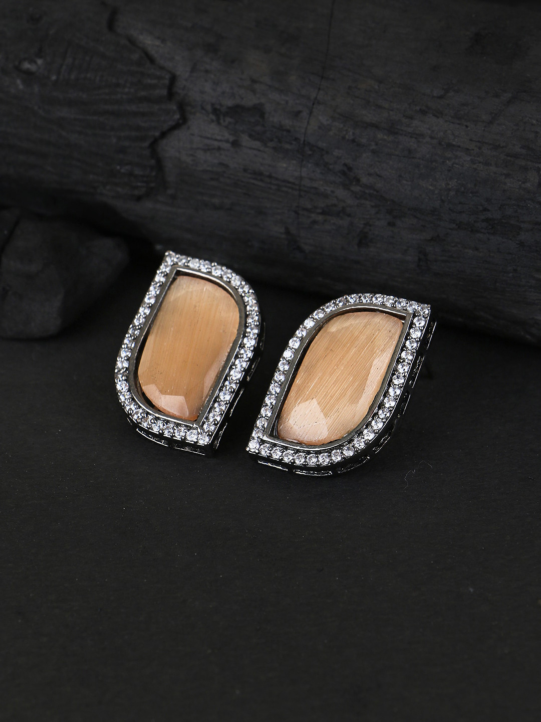 

Adwitiya Collection Silver-Plated Classic Studs Earrings