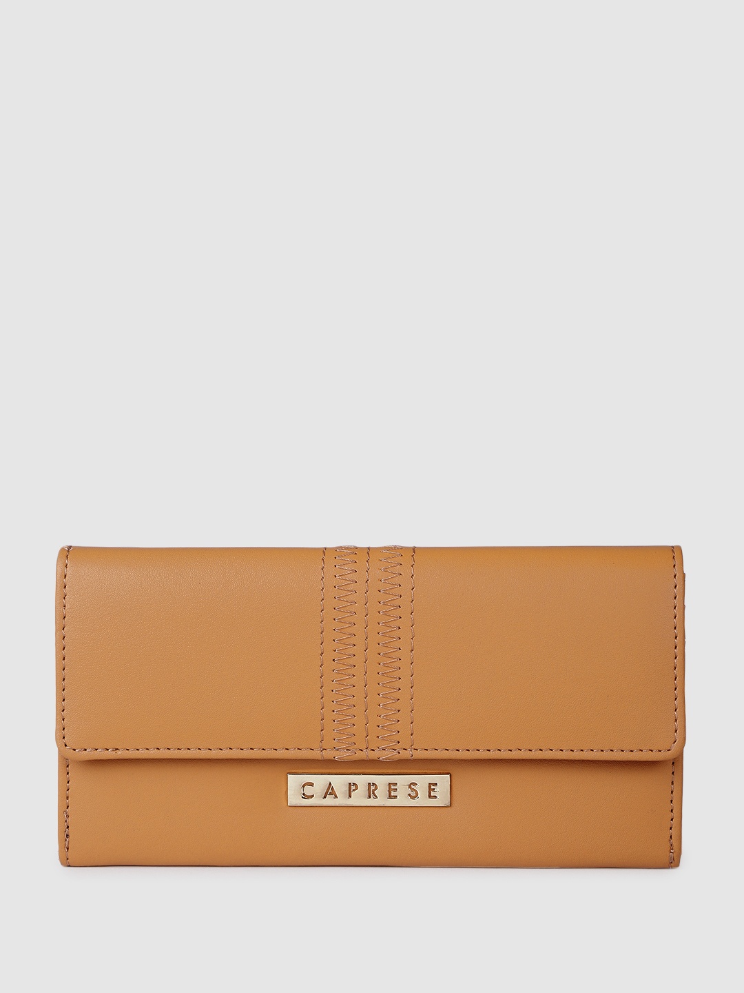 

Caprese Women Solid Envelope Wallet, Mustard