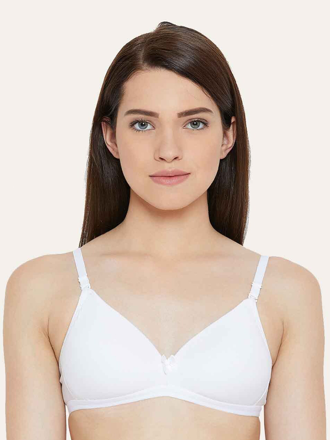 

Lady Lyka Seamless Lightly Padded Non-Wired Medium Coverage Cotton T-shirt Bra, White
