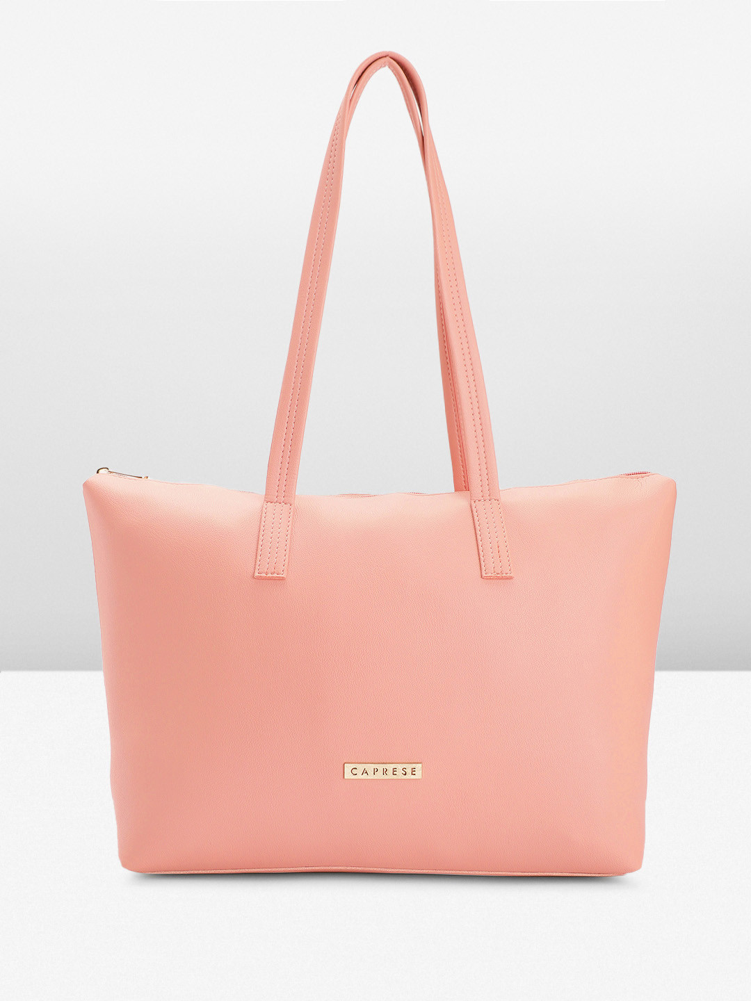 

Caprese Solid Regular Structured Shoulder Bag, Pink