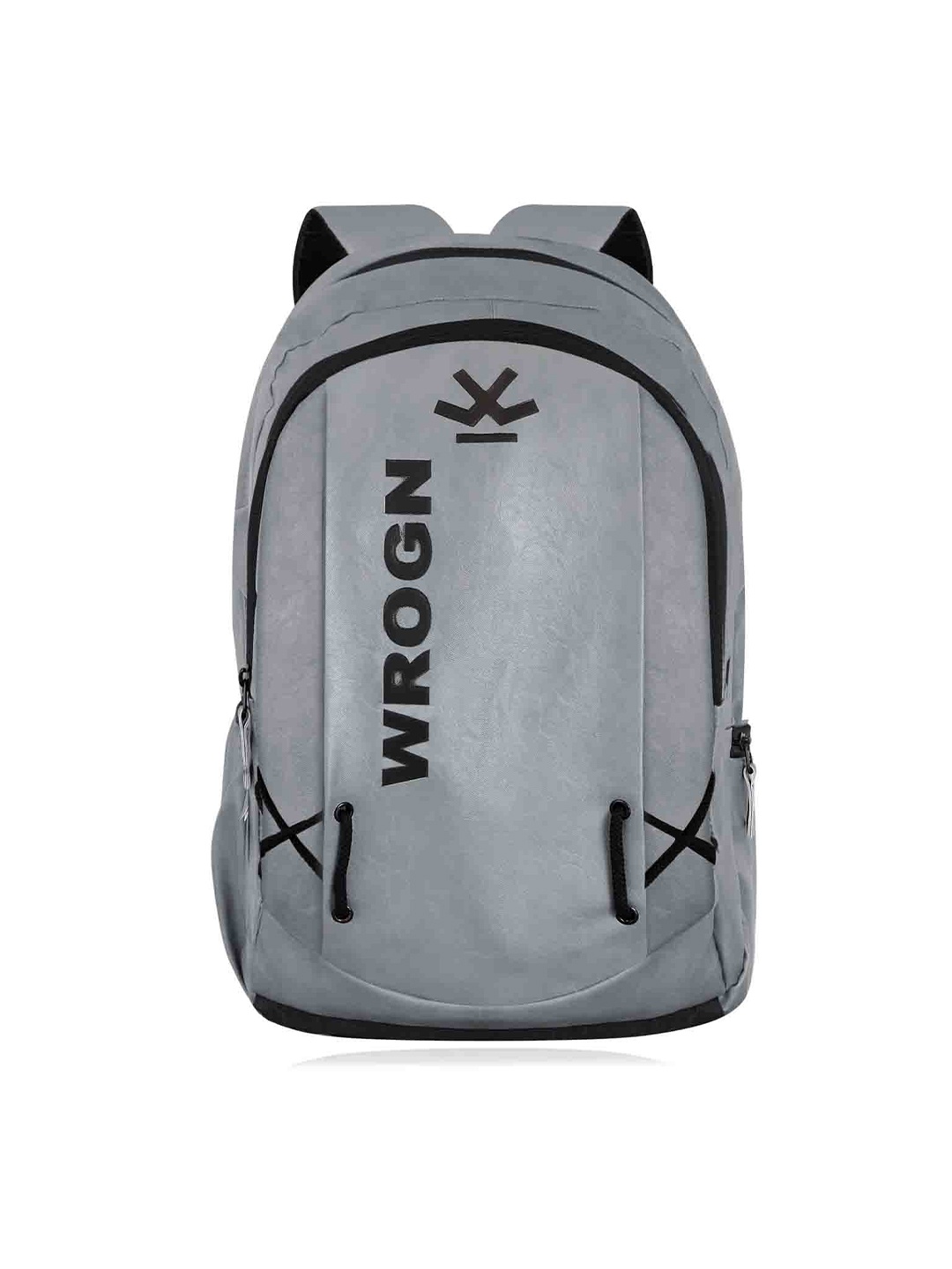 

WROGN Printed Laptop Leather Backpack, Grey