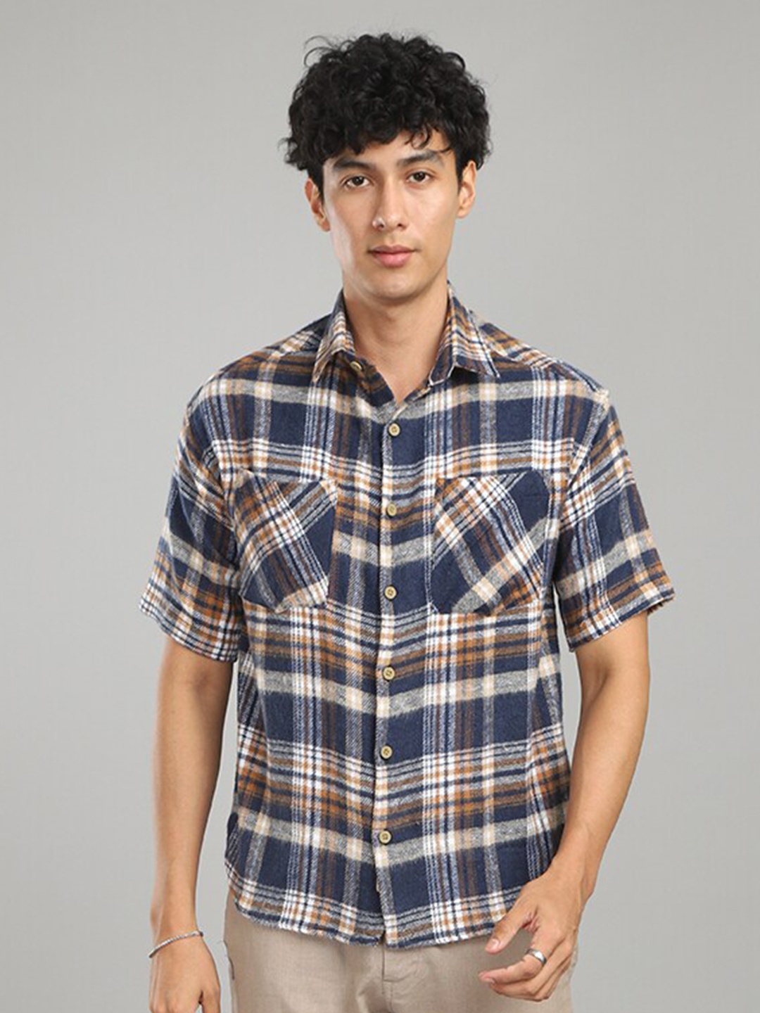 

FOGA Tartan Checked Casual Shirt, Multi