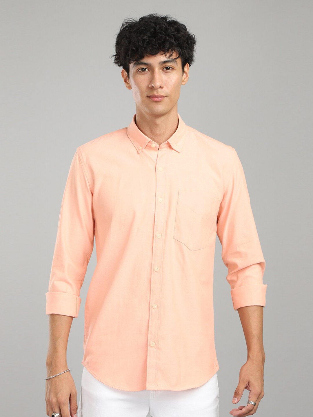 

FOGA New Cotton Casual Shirt, Orange