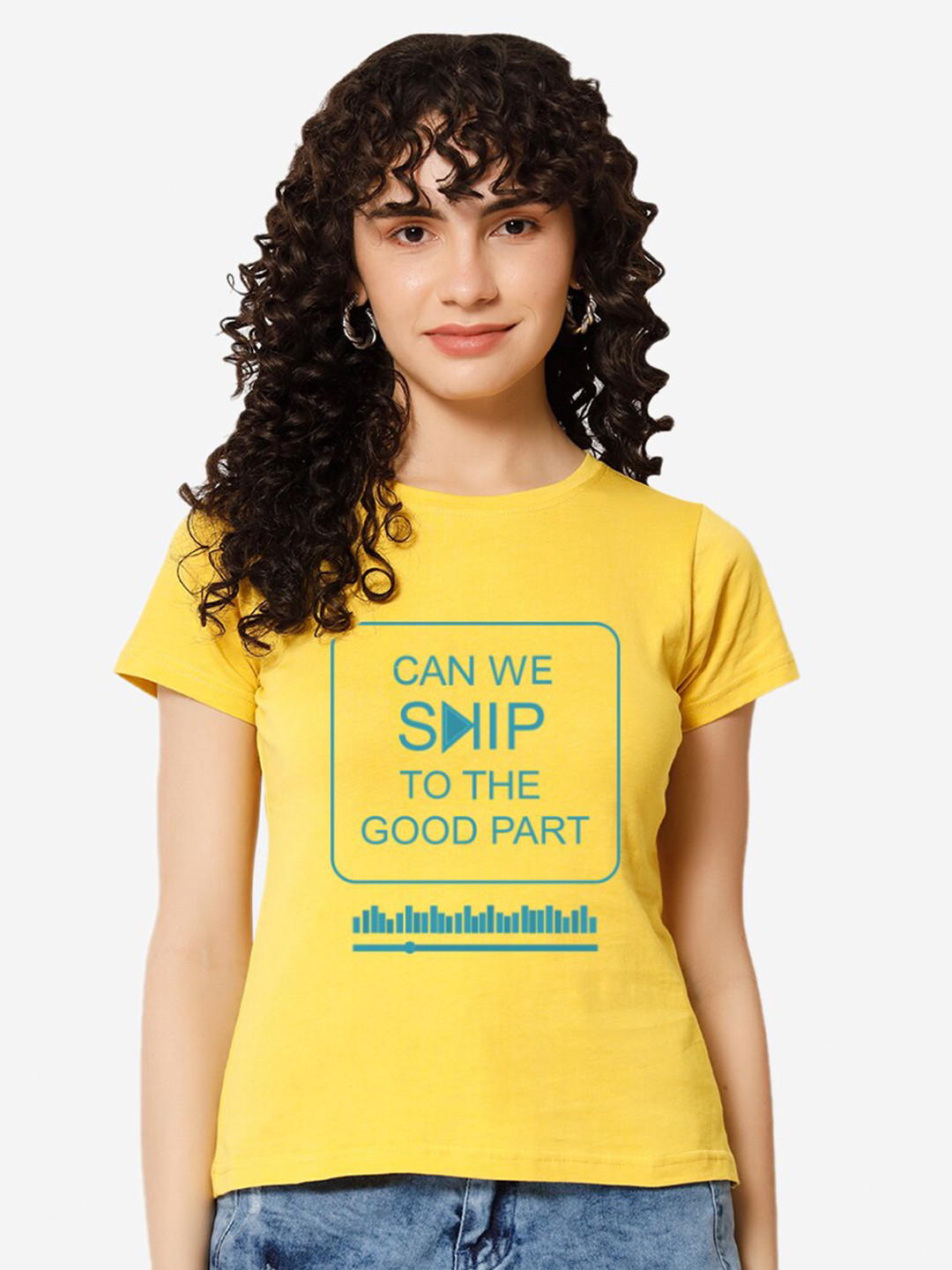 

XOXO Design Typography Printed Pure Cotton Casual T-shirt, Yellow