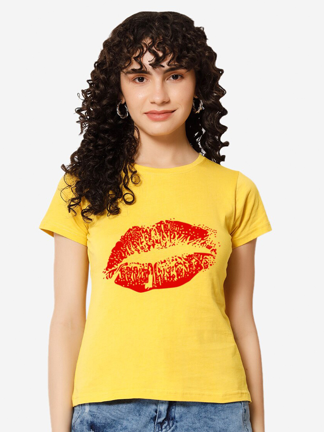 

XOXO Design Printed Pure Cotton T-shirt, Yellow