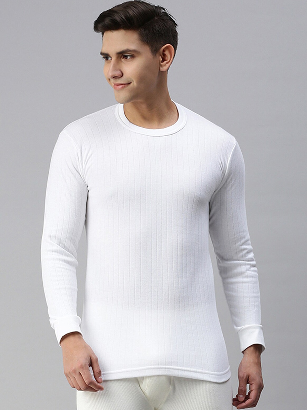 

LUX PARKER Long Sleeves Thermal Tops, White