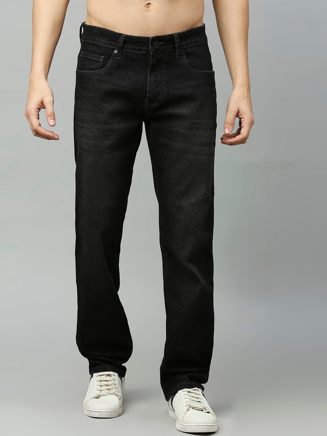 

HERE&NOW Men Black Smart Stretchable Jeans