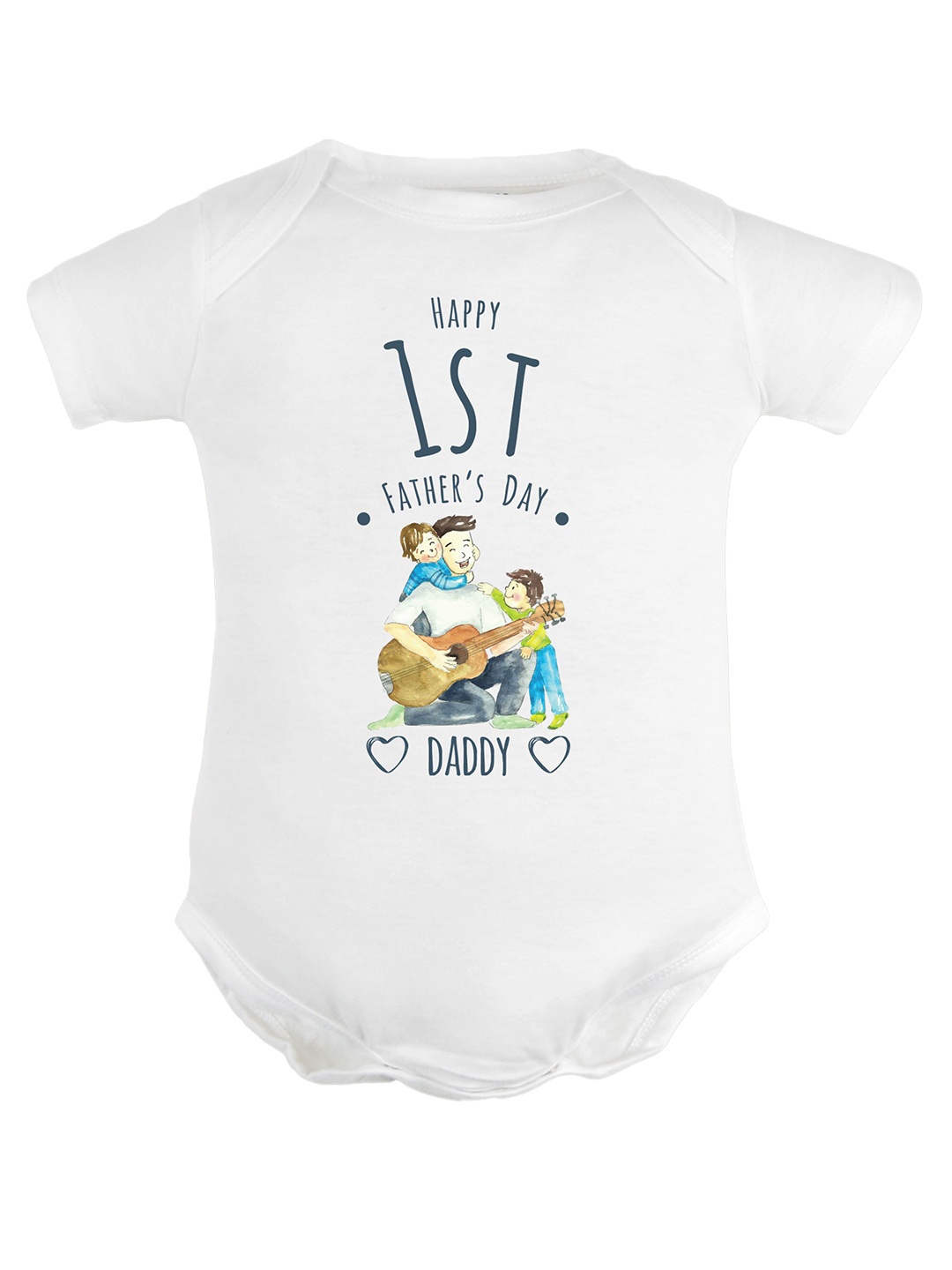 

FFLIRTYGO Infant Kids Baby Fathers Day Printed Pure Cotton Bodysuit, White