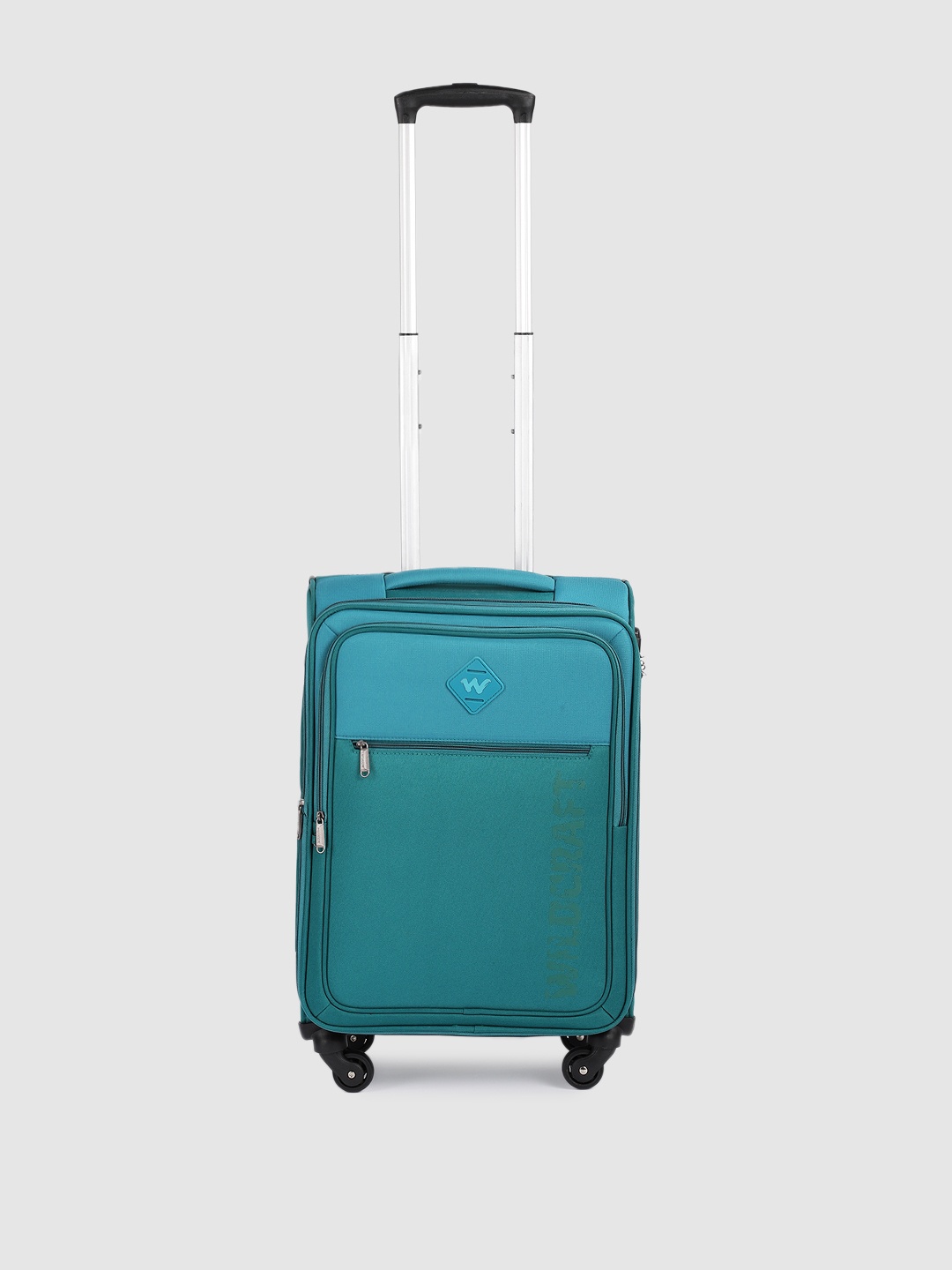 

Wildcraft Brand Logo Print Zordan Soft Pro-Bond Tech Expandable Cabin Trolley Suitcase, Teal