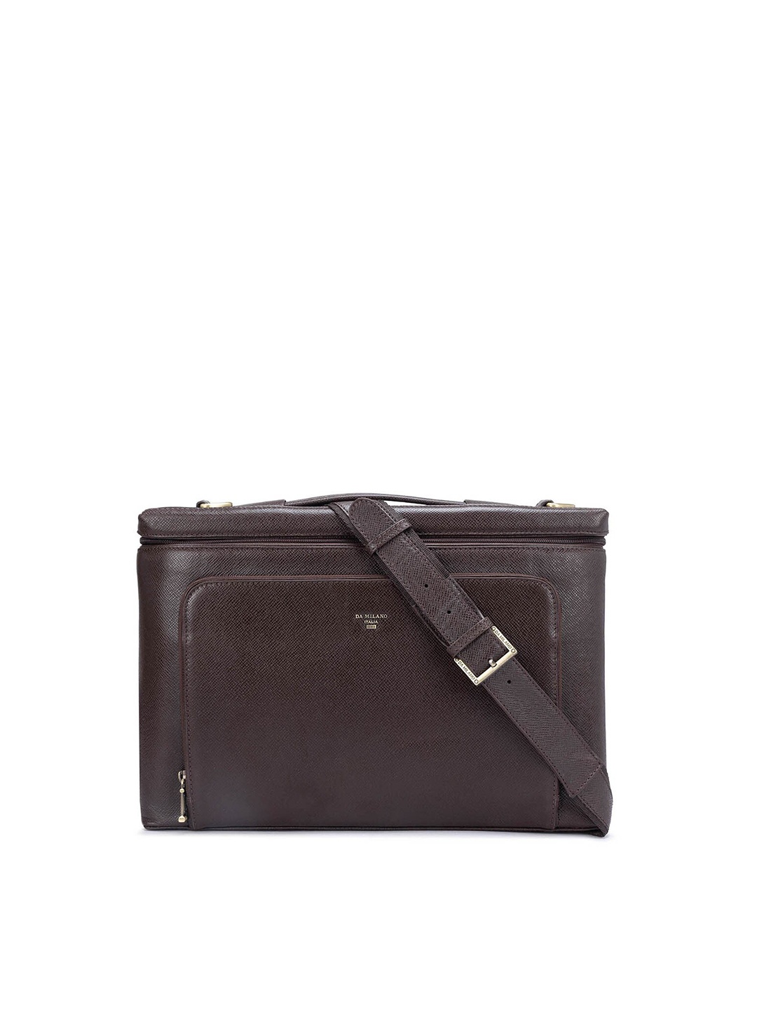 

Da Milano Textured Leather Laptop Sleeve, Brown