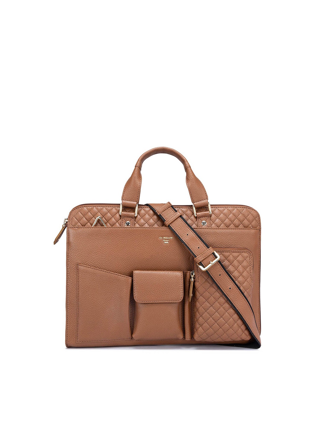 

Da Milano Textured Leather Laptop Sleeve, Brown