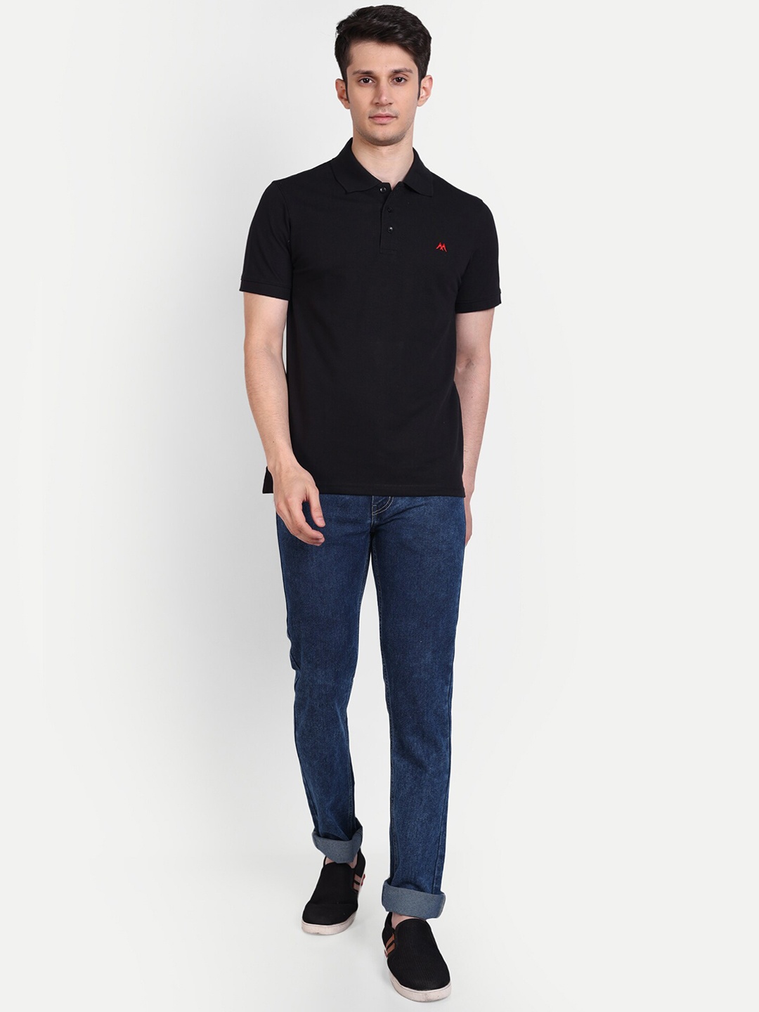 

Mast & Harbour Men Blue Micheal Slim Fit Stretchable Clean Look Jeans, Navy blue