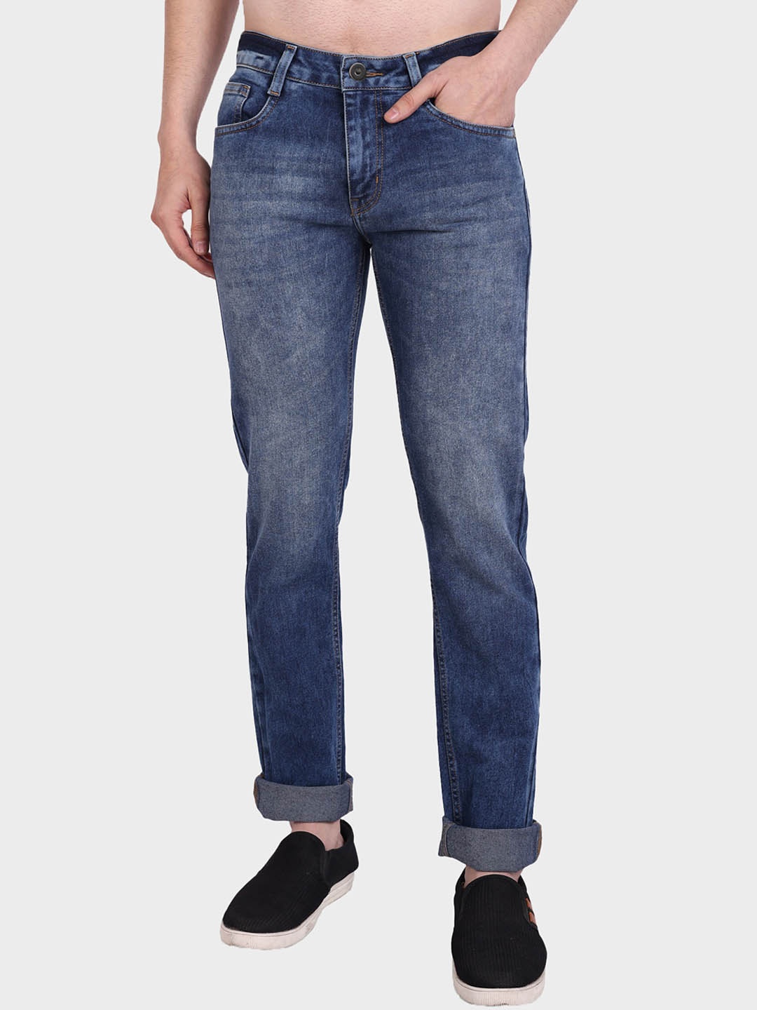 

Mast & Harbour Men Blue Micheal Clean Look Slim Fit Light Fade Jeans