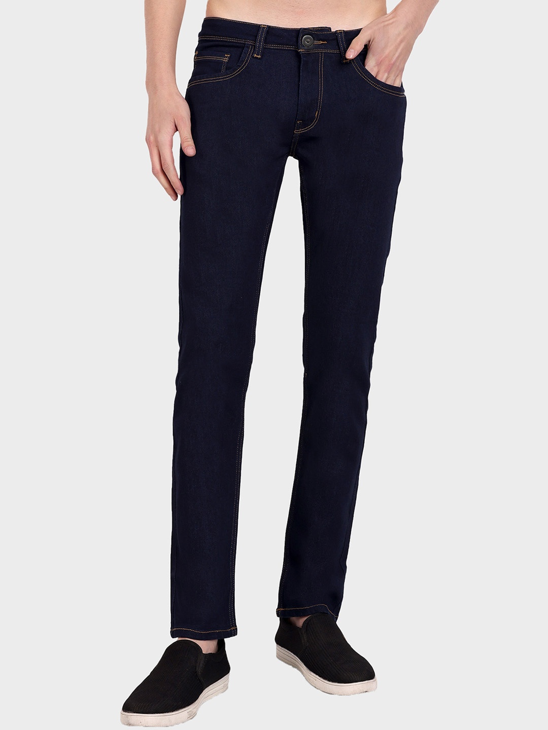 

Mast & Harbour Men Navy Blue Mid Rise Micheal Slim Fit Jeans