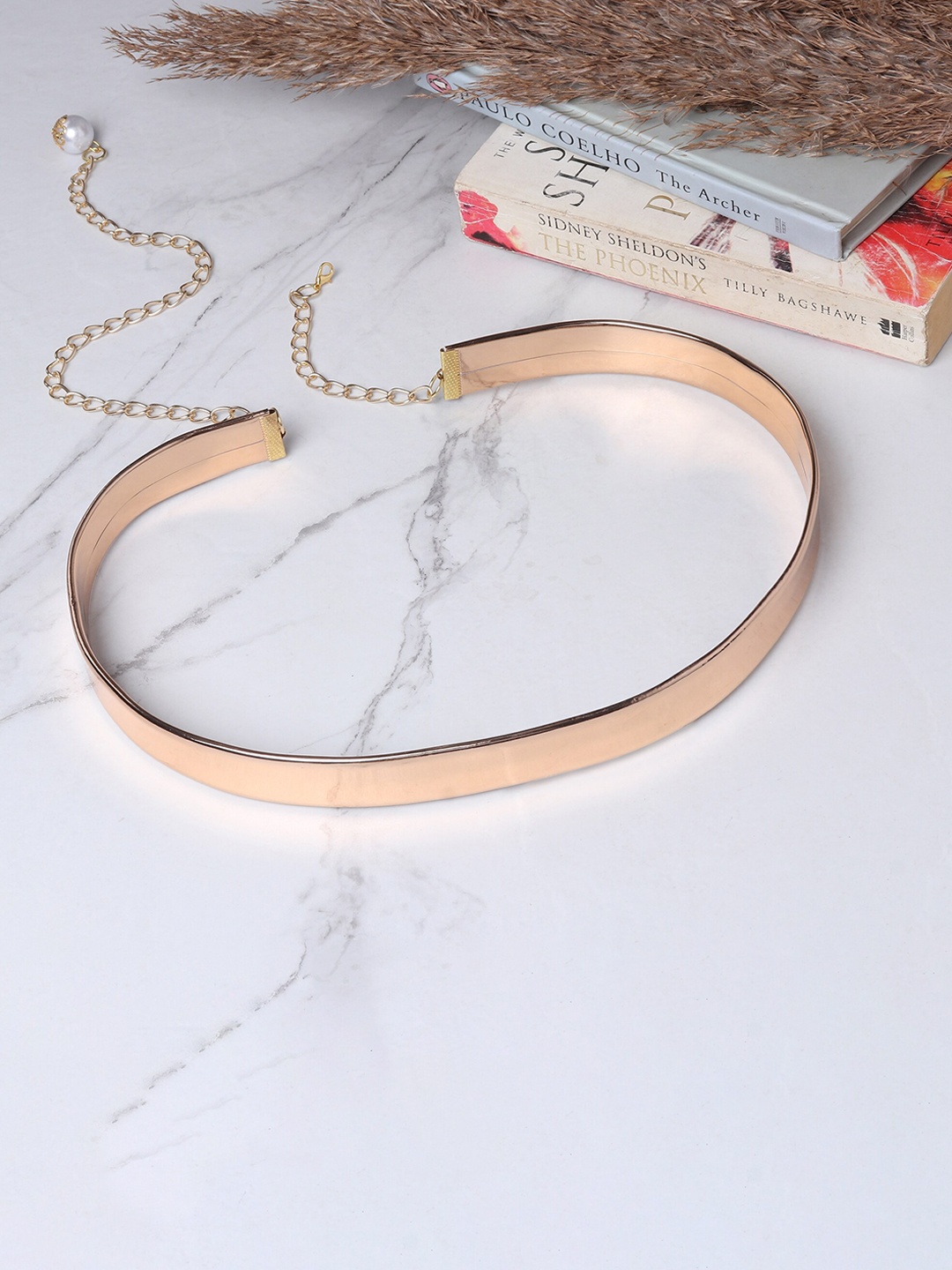 

Swiss Design Women Slim Belt, Rose gold