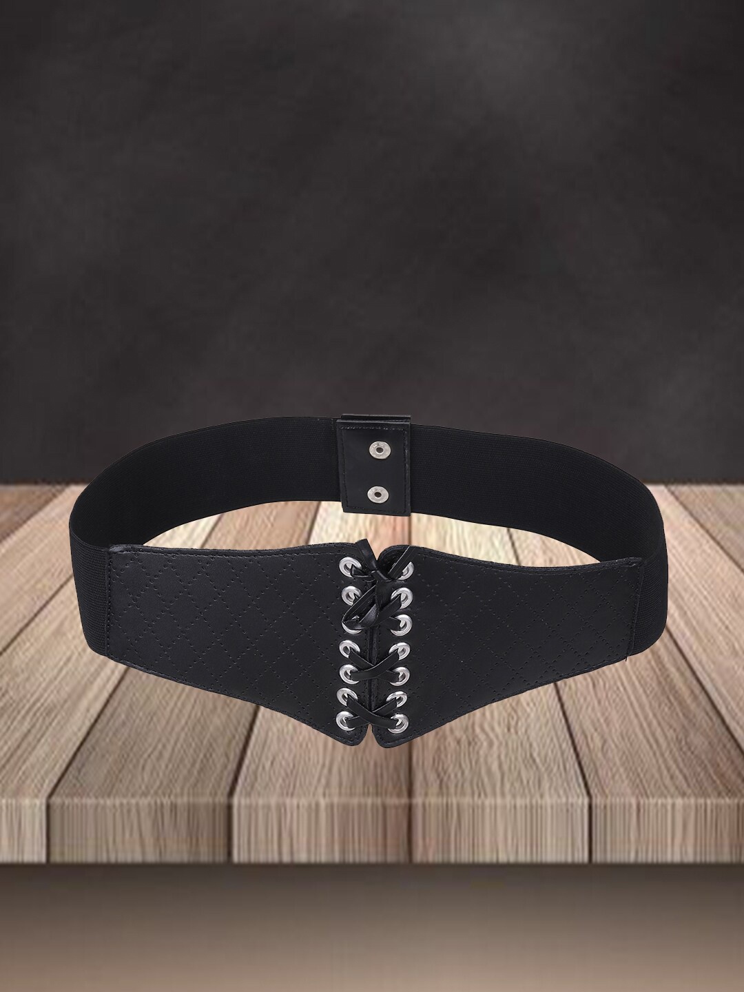

Swiss Design Women Interlock Stretchable Belt, Black
