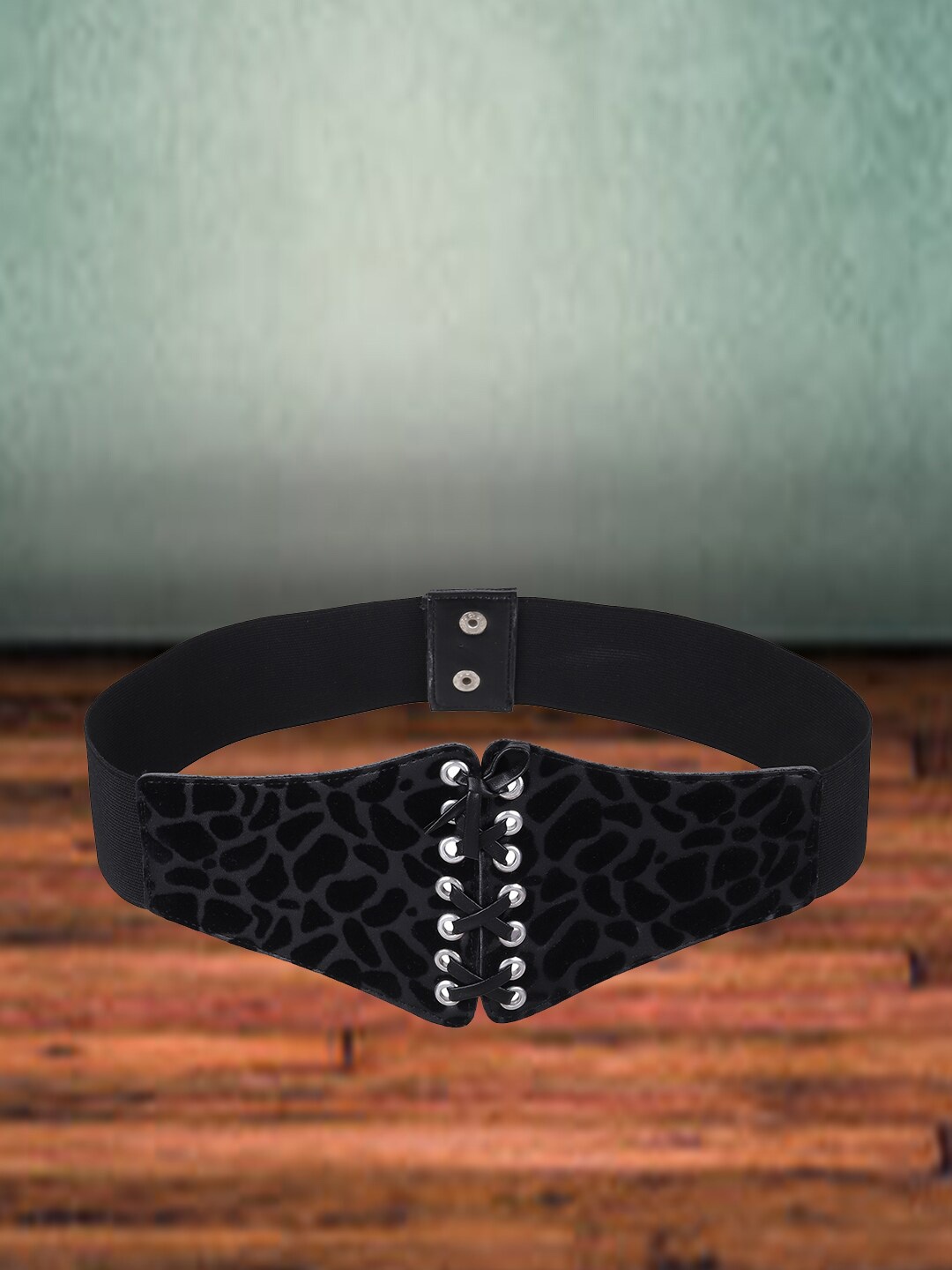 

Swiss Design Women Animal Printed Belt, Black