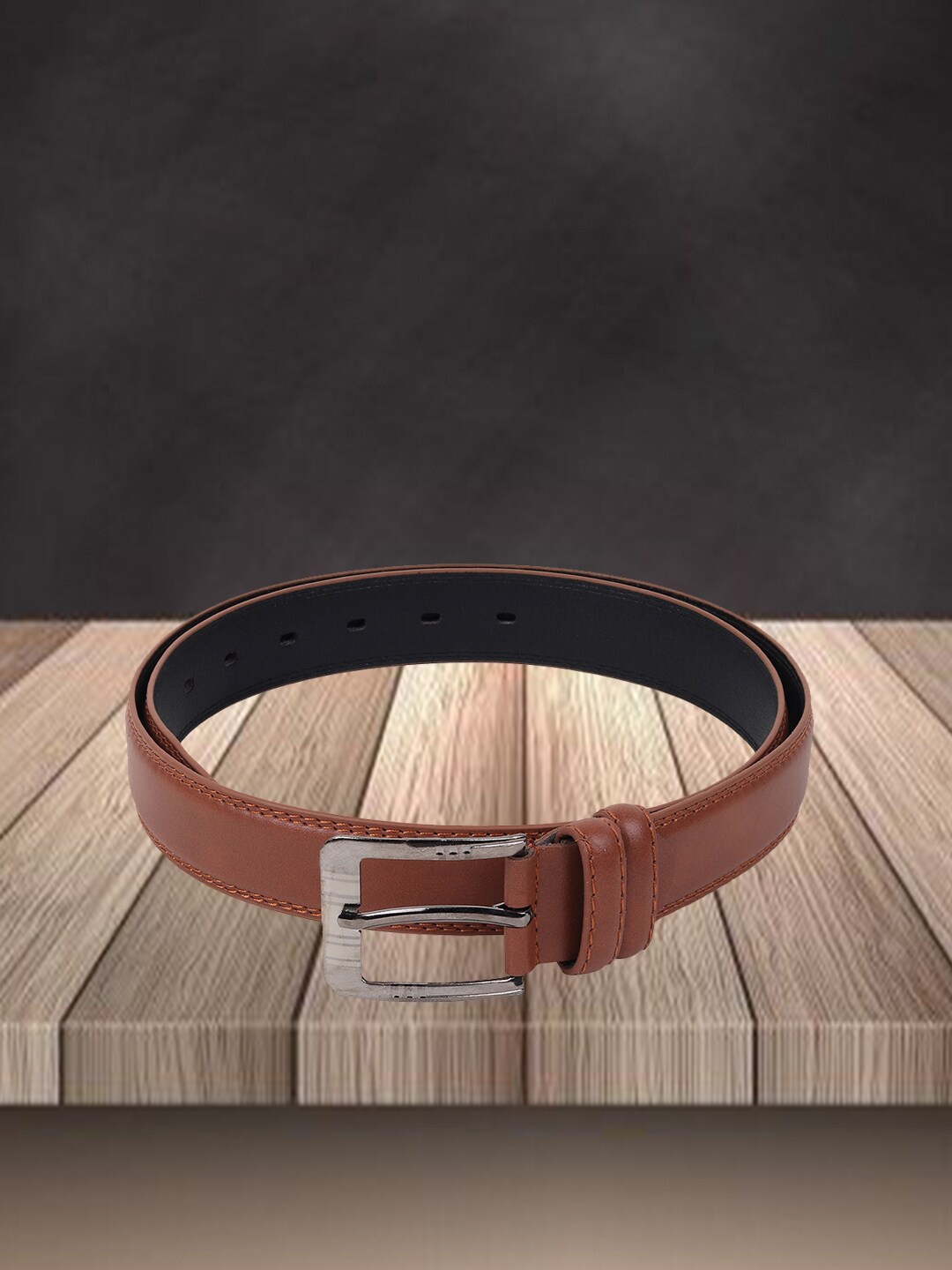 

Swiss Design Men Leather Formal Belt, Brown