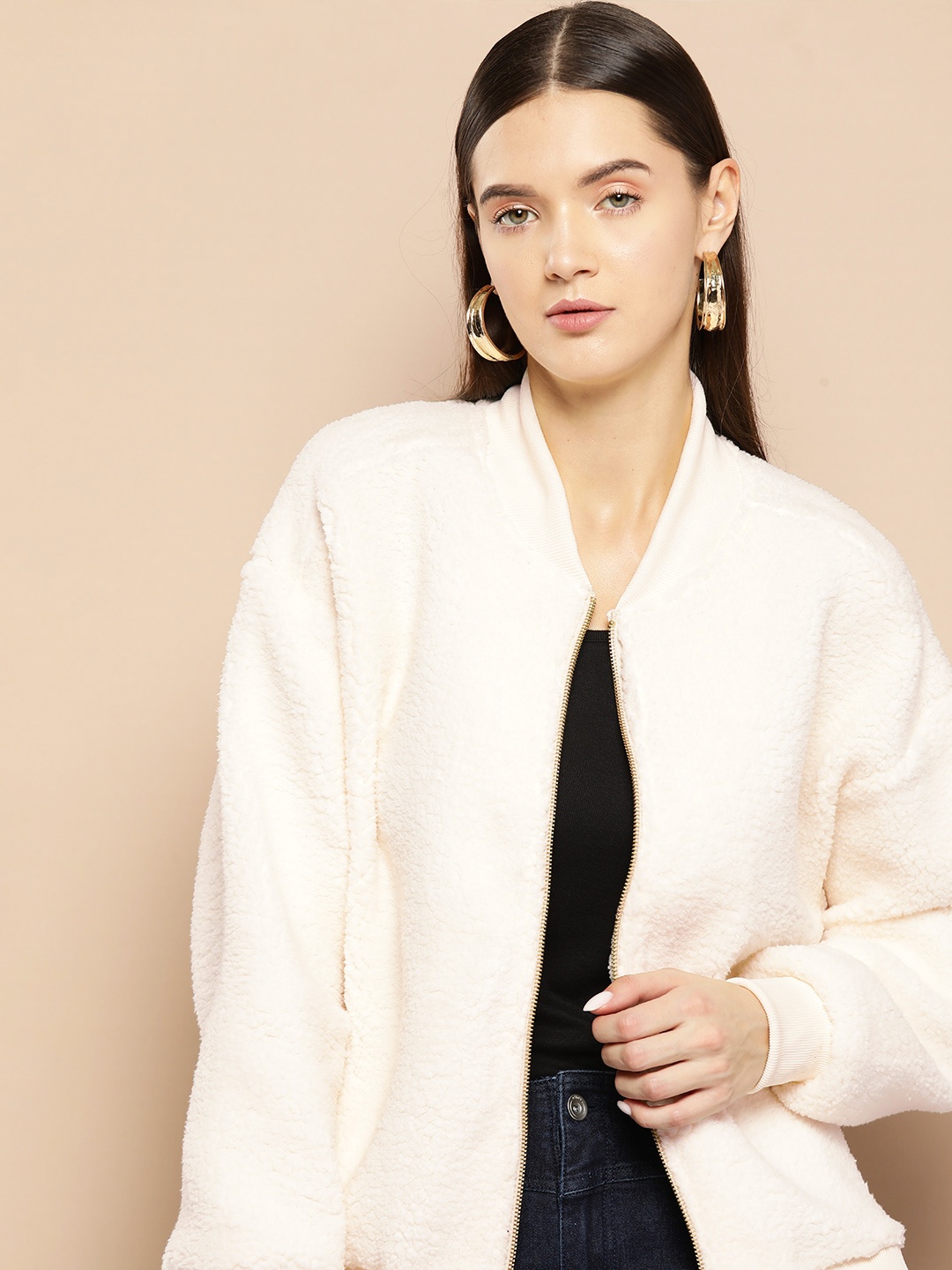 

Chemistry Women Sherpa Sweatshirt, Off white