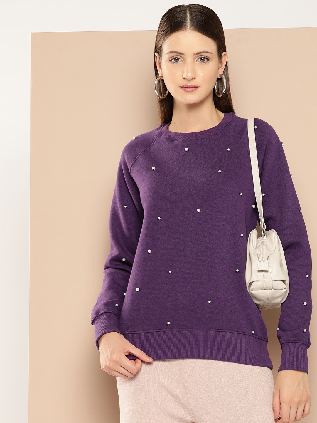 

Chemistry Beaded Sweatshirt, Purple