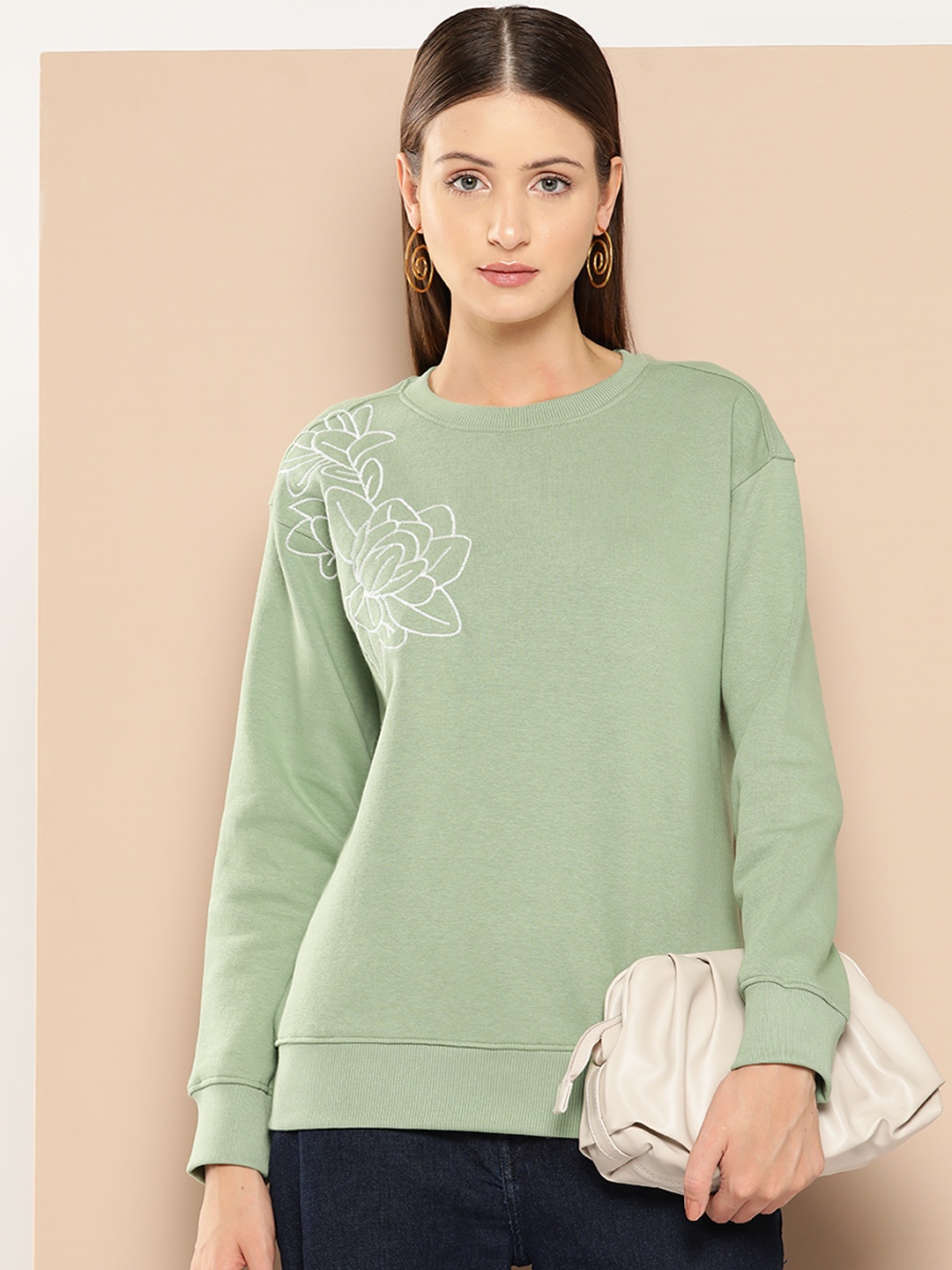 

Chemistry Embroidered Sweatshirt, Green