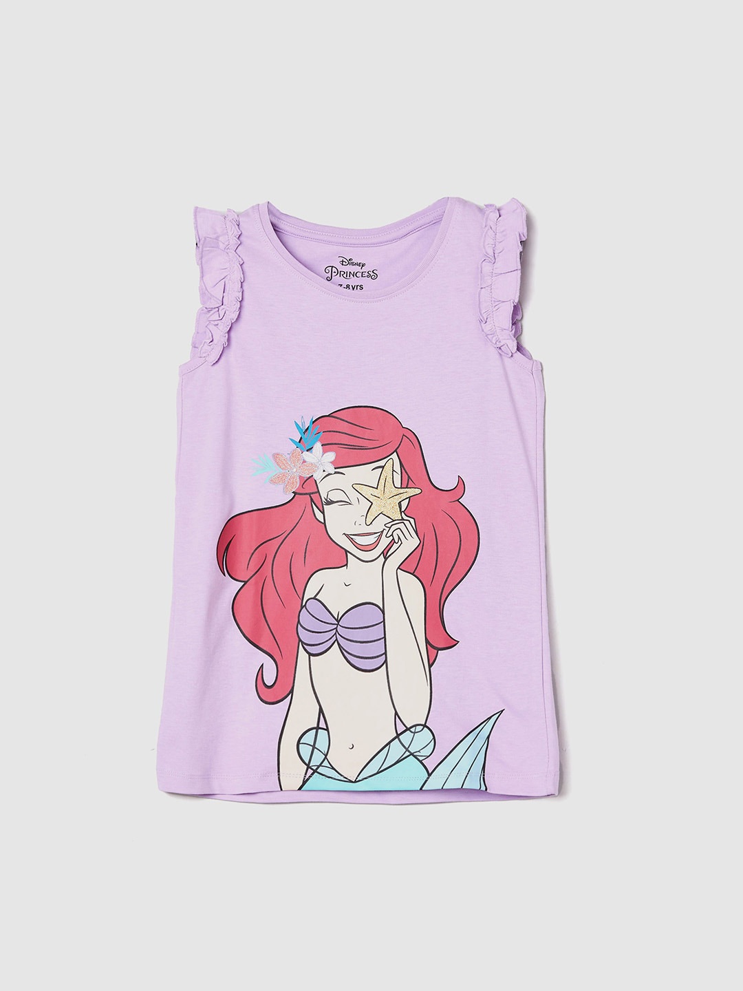 

max Girls Graphic Printed Round Neck T-shirt, Purple