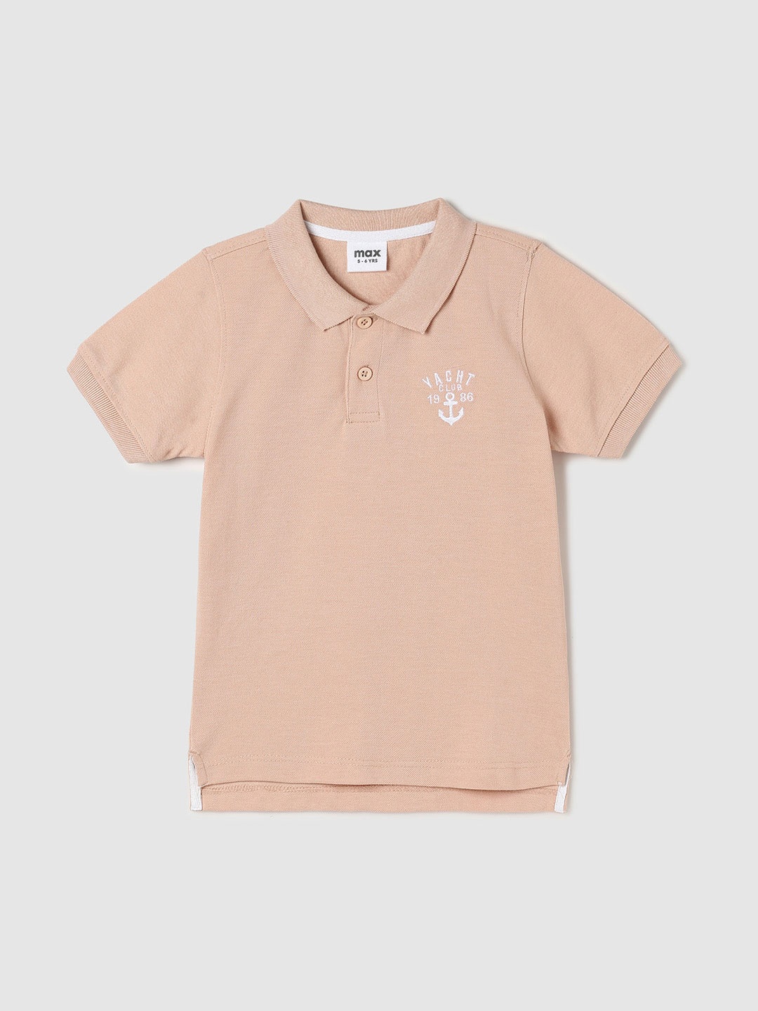 

max Boys Polo Collar Short Sleeves Cotton T-shirt, Pink