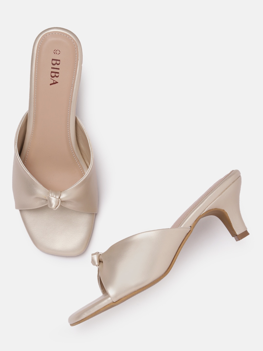 

Biba Knot Detail Block Heel, Gold